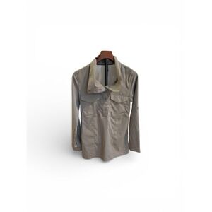 Mountain Hardwear Womens Citypass Popover Utility Shirt XS Gray Outdoor Active